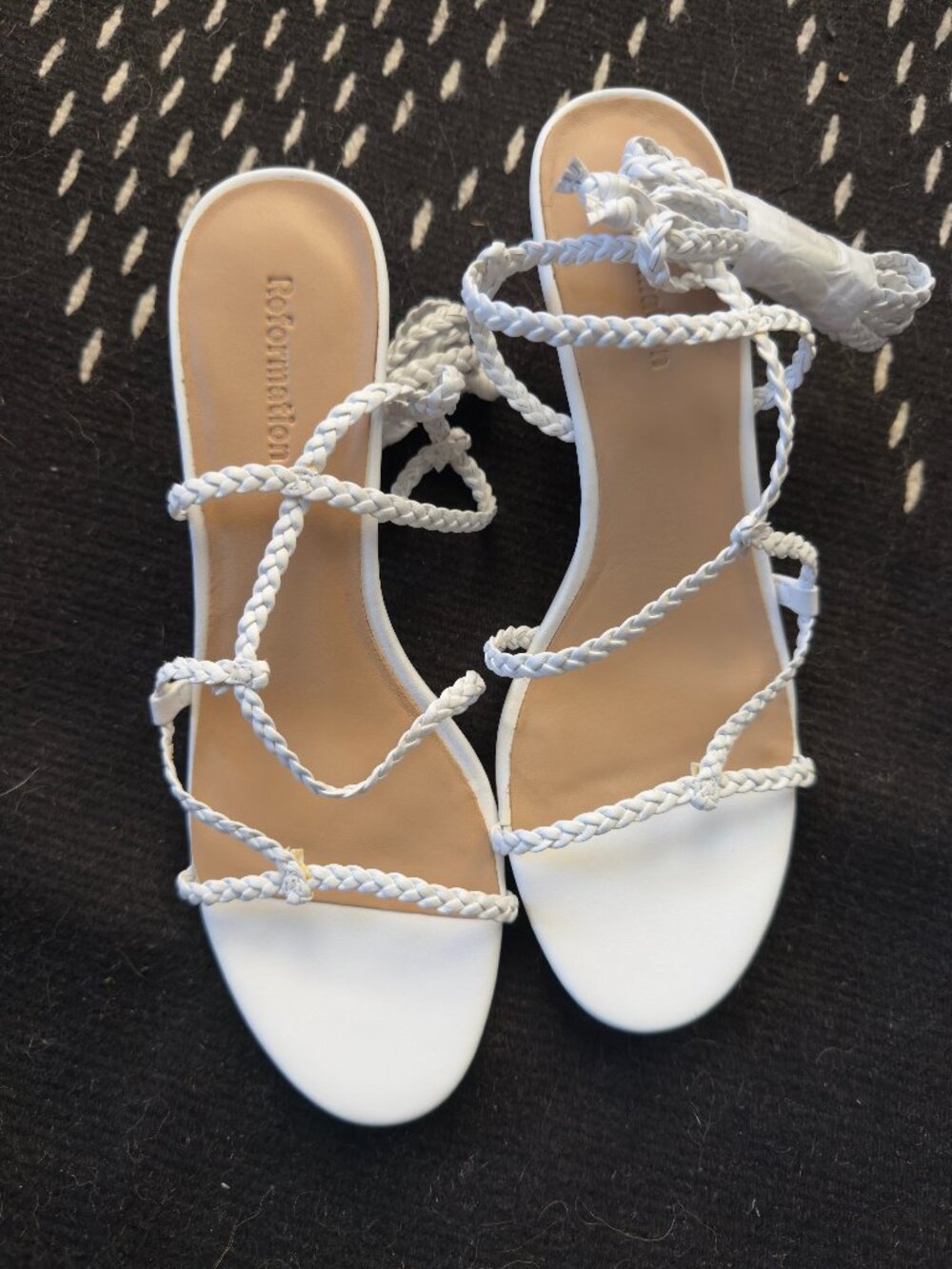Reformation Braided Lace-Up Sandals